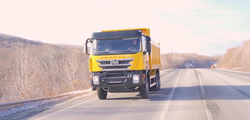 Тест-драйв самосвала HONGYAN 6х4 в рабочих условиях